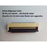 30 Pin 0.5 Adımlı Flex Soketi Flex Ffc Konnektörü 30-0.5-Alt