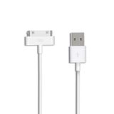 30 Pin Şarj Kablosu iPhone 4/4s, iPad 1./2nd/3rd Gen, iPod Touch/Nano Classic, USB Senkronizasyon ve Şarj Kablosu (1'li Paket) ile Uyumlu