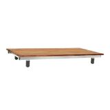 30 "x 15" Bridgeport Çıkarılabilir Küvet Koltuğu, Doğal Tik Ahşap 7,62 cm Çıtalı
