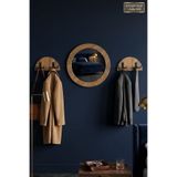 30 x 43 Antik Ahşap Dekoratif 3 Parça Portmanto Aynalı Askılık Set Oda Duvar Antre Hol Koridor Lavabo Makyaj Raflı Askılı Ayna
