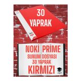 30 YAPRAK KIRMIZI A4 SUNUM DOSYASI NOKİ PRİME YÜKSEK KALİTE POŞET KALINLIĞI YERLİ ÜRETİM