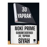30 YAPRAK SİYAH A4 SUNUM DOSYASI NOKİ PRİME YÜKSEK KALİTE POŞET KALINLIĞI YERLİ ÜRETİM