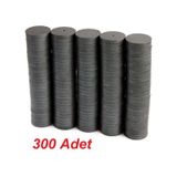300 Adet 14X3 Yuvarlak Ferrit Mıknatıs, Süsleme Mıknatısı Magnet