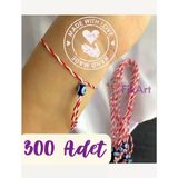 300 Adet Nazar Boncuklu Marteniçka Bileklik – Bahar Ve Şans Dilek İpi (Kırmızı Beyaz)