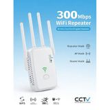300 Mbps Wifi Güçlendirici - Dual Band 4 Antenli Menzil Genişletici - Wifi Repeater