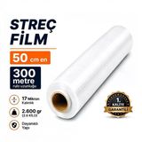 300 Metre Kalın Şeffaf Palet Streç Film - 50 Cm En - 17 Mikron - 2.600 Gr