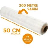 300 Metre x 50 cm Streç Film 2000 gr Büyük Eşya Mobilya Sarma Koruma Ambalaj Taşıma Koli Palet - 2 kg