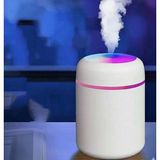 300 ml Işıklı Ledli Hava Nemlendirici Buhar Makinesi ve Aroma Verici Buhardanlık - Beyaz