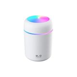 300 ml Mini USB Hava Nemlendirici ve Buhar Makinesi - LED Işıklı Taşınabilir Koku Giderici Masaüstü Difüzör, Ev, Ofis ve Araç İçi Nemlendirici (Karışık Renk: Beyaz, Pembe veya Siyah)