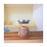 300 ml Vakumlu Metal Kapaklı Borosilikat Cam Kavanoz (8.5CM*10CM) 1 Adet - standart