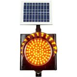 300 mm Ledli Güneş Enerjili Flaşör, Solar Çakar Lamba - Sarı Ledli