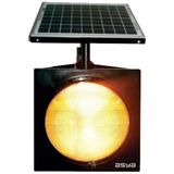 300 mm Power Ledli Güneş Enerjili Flaşör, Solar Çakar Lamba - Sarı Ledli