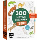 300 Motive zeichnen – Tiere: Schritt für Schritt zur fertigen Figur | Stift dabei – Gleich loslegen!