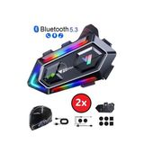 300 Mt Intercom 2 Eşleşmeli Kask Kulaklık Y-20MX Su Geçirmez Bluetooth Motosiklet Intercom Kulaklık
