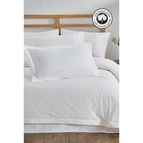 300 Tc King Pamuk Saten Nakışlı Nevresim Takımı Battal Çift Kişilik 6 Parça Krem Kırık Beyaz Stella - 220 x 240 cm