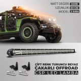 300 w 80 cm Çift Sıra 5 Modlu Turuncu Beyaz Off Road Led Bar Uyum