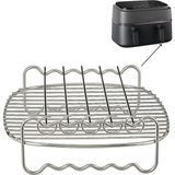 3000 Serisi Çift Hazneli Airfryer NA350/00 9 Lt Philips Ile Uyumlu Yağsız Fritöz Izgara Teli ve 5 Adet Şiş - Standart
