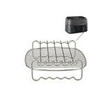 3000 Serisi Çift Hazneli Airfryer Na350/00 9 Lt Philips İle Uyumlu Yağsız Fritöz Izgara Teli Ve 5 Adet Şiş