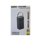 30000 Mah Powerbank Ios Android Uyum Ekranlı Type C Mikro USB Lightning Çıkışlı - Siyah