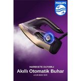 3000W Yeni Azur Buharlı Ütü, Optimaltemp Teknolojisi, 260G/DK Turbo Buhar - Özel Taban Teknolojisi - Bordo