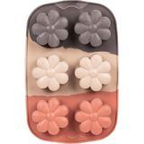 30010-2 Silikon 6lı Muffin Kalıbı Papatya Kek Kalıbı Kalıbı 17*26CM - Genel - 26 x 26 x 7 cm