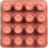 30042 Silikon 16LI Muffin Kalıbı Çiçek Kek Kalıbı Kalıbı Kiremit 25 * 25CM
