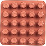 30044 Silikon 25LI Muffin Kalıbı Çiçek Kek Kalıbı Kalıbı Kiremit 24 * 24CM - Standart - 26 x 26 x 7 cm