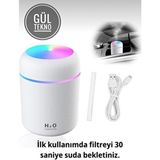 300ML Hava Nemlendirici Humidifier Ultrasonik Koku Bombası - Beyaz