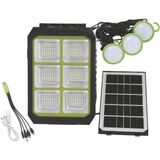 300W Solar LED Projektör Seti • Güneş Enerjili Şarjlı Sistem • Kamp Bahçe Güçlü Aydınlatma