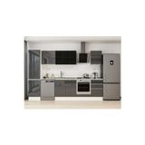 300X210 Cm High Gloss Mutfak Dolabı Mb-E80B50S50-3 High Gloss | Antrasit - Suntalam