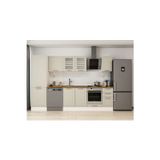 300X210 Cm Klasik Mebran Mutfak Dolabı Beyaz Beyaz Mb-E80B60S40-3 Mebran | Kumtaşı - Mdf