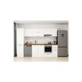 300X210 Cm Klasik Mebran Mutfak Dolabı Beyaz Beyaz Mb-E90B50S40-1 Mebran | Beyaz - Suntalam