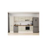 300X210 Cm Klasik Mebran Mutfak Dolabı Beyaz Beyaz Mb-E90B50S40-1 Mebran | Kumtaşı - Mdf