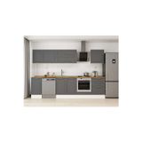 300X210 Cm Klasik Mebran Mutfak Dolabı Beyaz M-E80S40S60-2 Mebran | Antrasit - Suntalam