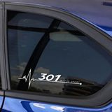 301 Yan Cam Sticker Oto Kapı Çıkartma Tuning oto 20 cm x 7 cm yazı 356