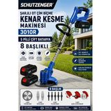 3010R Şarjlı Ot Çim Biçme Makinesi Çift Akülü 5 Pilli 3 Farklı 8 Başlık Bakır Motor C7 Kalite