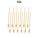 304 Çelik 12 Adet 19 cm Kokteyl Kahve Latte Karıştırma Barmen Kaşığı cin758sr-12