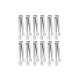304 Çelik 12 Adet Mini Silver 11 cm. Buz Ve Şeker Maşası cin624by-12