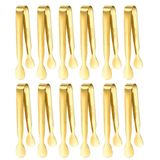 304 Çelik 12 li Mini Gold 11 cm Buz Ve Şeker Maşası cin624sr-12