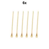304 Çelik 6 Adet 19 cm Kokteyl Kahve Latte Karıştırma Barmen Kaşığı cin758sr-6