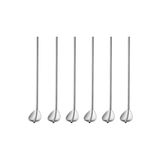 304 Çelik 6 Adet 22 cm Kokteyl Kahve Latte Karıştırma Barmen Kaşığı cin763by-6