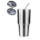 304 Çelik 900 ml Tek Kapak Çift Kullanım Pipetli Soğuk içecek El Termos Mug cin854gr