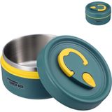 304 Çelik Mavi 430 ml Yemek Mama Saklama Kabı Sefer Tası (SICAK TUTMAZ) cin417mv