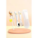 304 Çelik Maymun Bebek Çocuk Kaşık Çatal ve Chopstick Set cin771