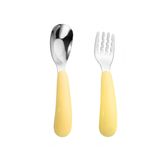 304 Çelik Sarı Bebek Çocuk Kaşık ve Çatal Seti cin770sr