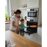 304 Kalite Paslanmaz Çelik Yuvarlak Pizza Çevirme Küreği Ø 24 cm | 50 cm Çelik Sap | Ev Tipi Fırın