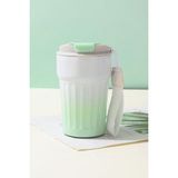 304 L Çelik 400 ml Yeşil Beyaz Degrade El Termos Mug CIN918YS - Çok Renkli