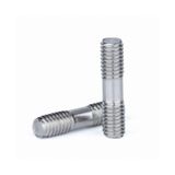 304 Paslanmaz Çelik Çift Uçlu Dişli Çubuk(M6 (2pcs),25mm) | M3 M4 M5 M6 M8, 1/2/5 Adet, 20-55mm, Kullanım Senaryosu: Makine ve Mobilya Montajı