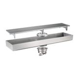 304 paslanmaz çelik, dikdörtgen, çıkarılabilir ızgaralı, 30 cm, krom kaplı doğrusal duş oluğu, hava temizleyici, 30 cm.