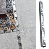304 Paslanmaz Çelik Dış Mekan Tahliye Izgarası, Lineer Oluk Filtresi, Bahçe Oluğu Kapağı, Veranda Duş Oluğu (H5 x U 5 cm / Y 1,96 x U 1,96 inç)